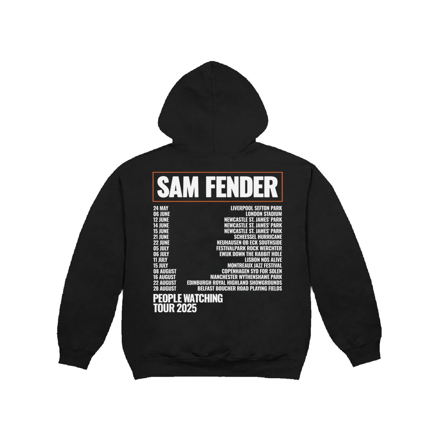 Sam Fender - People Watching Tour 2025 Dateback Hoodie