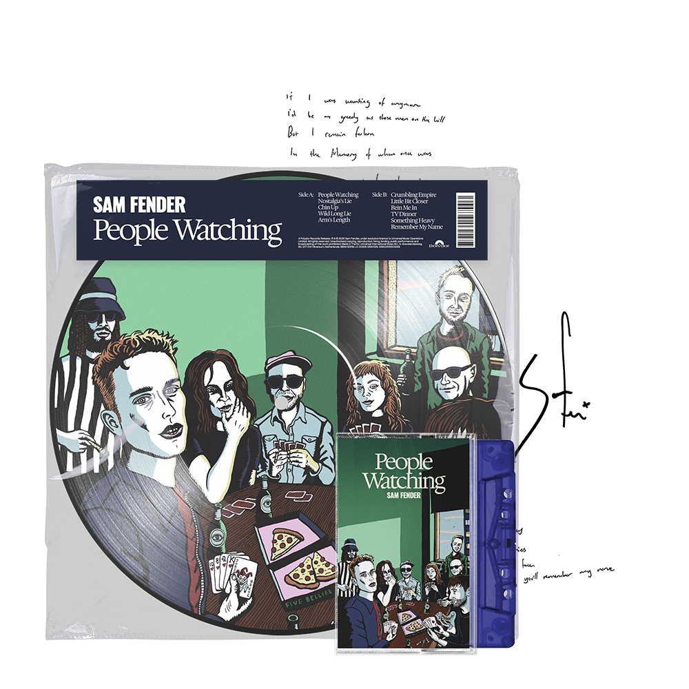 People Watching Alt Artwork Cassette 3 - Neal Fox Art, People Watching Neal Fox Artwork Picture Disc + Signed Lyric Sheet