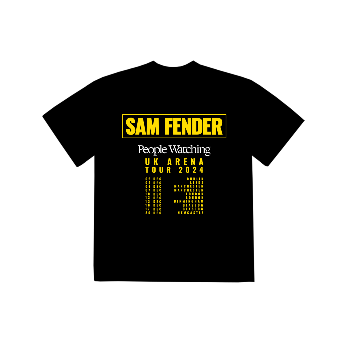 Sam Fender - Sam Fender UK Tour Dateback Black T-Shirt