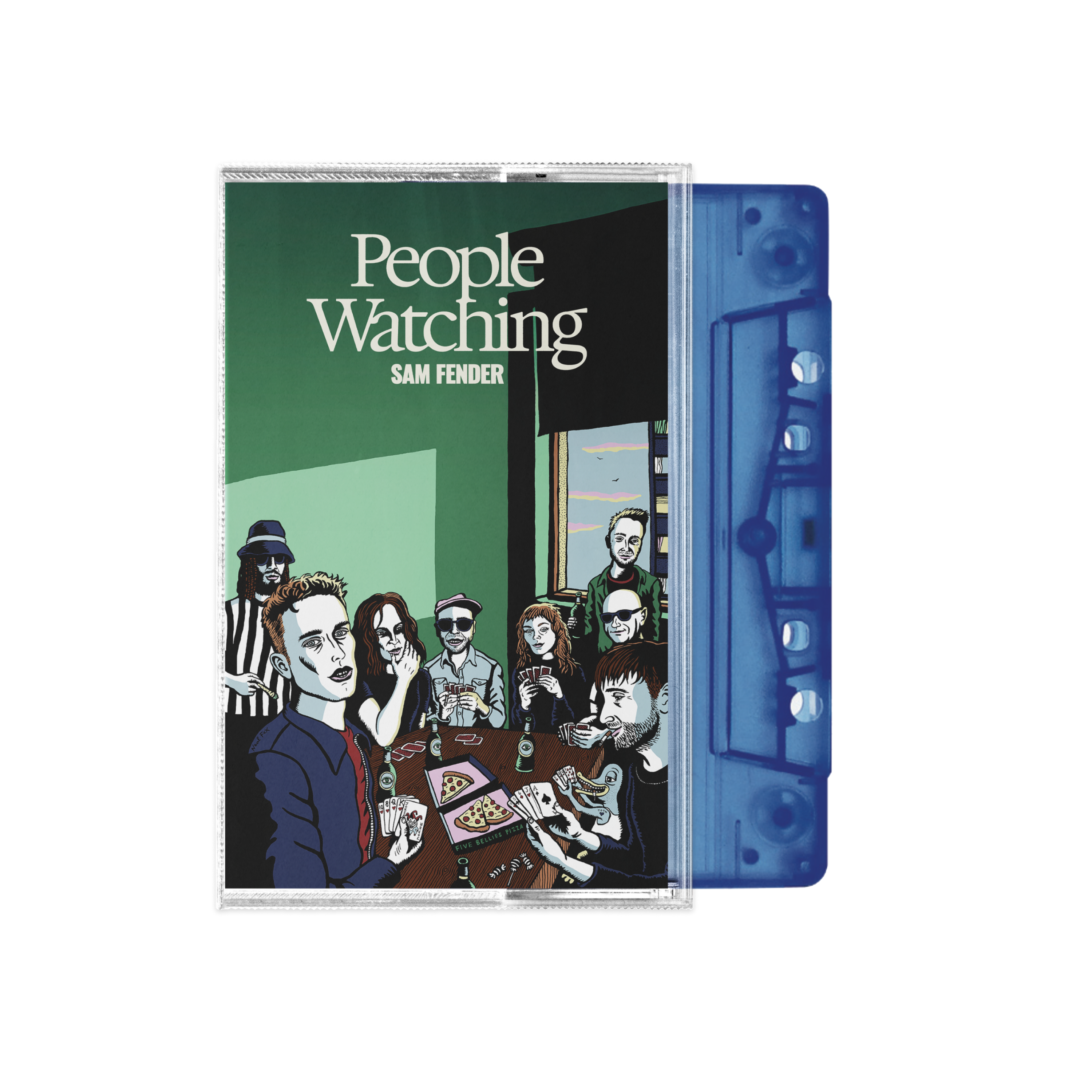 People Watching Alt Artwork Cassette 3 - Neal Fox Art, People Watching Neal Fox Artwork Picture Disc + Signed Lyric Sheet