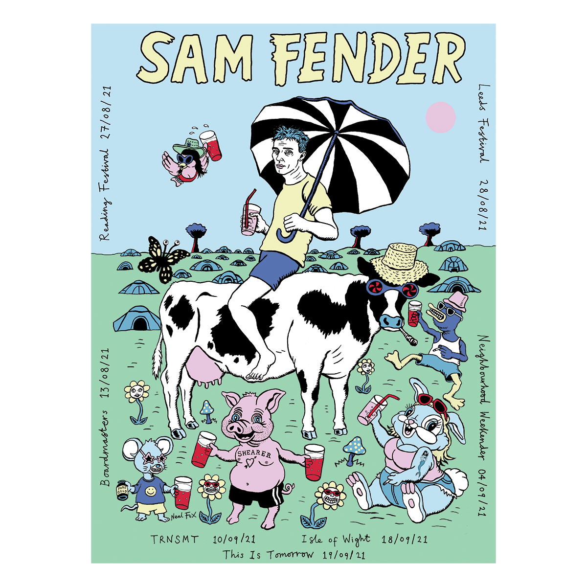 Sam Fender - 2021 Tour Poster
